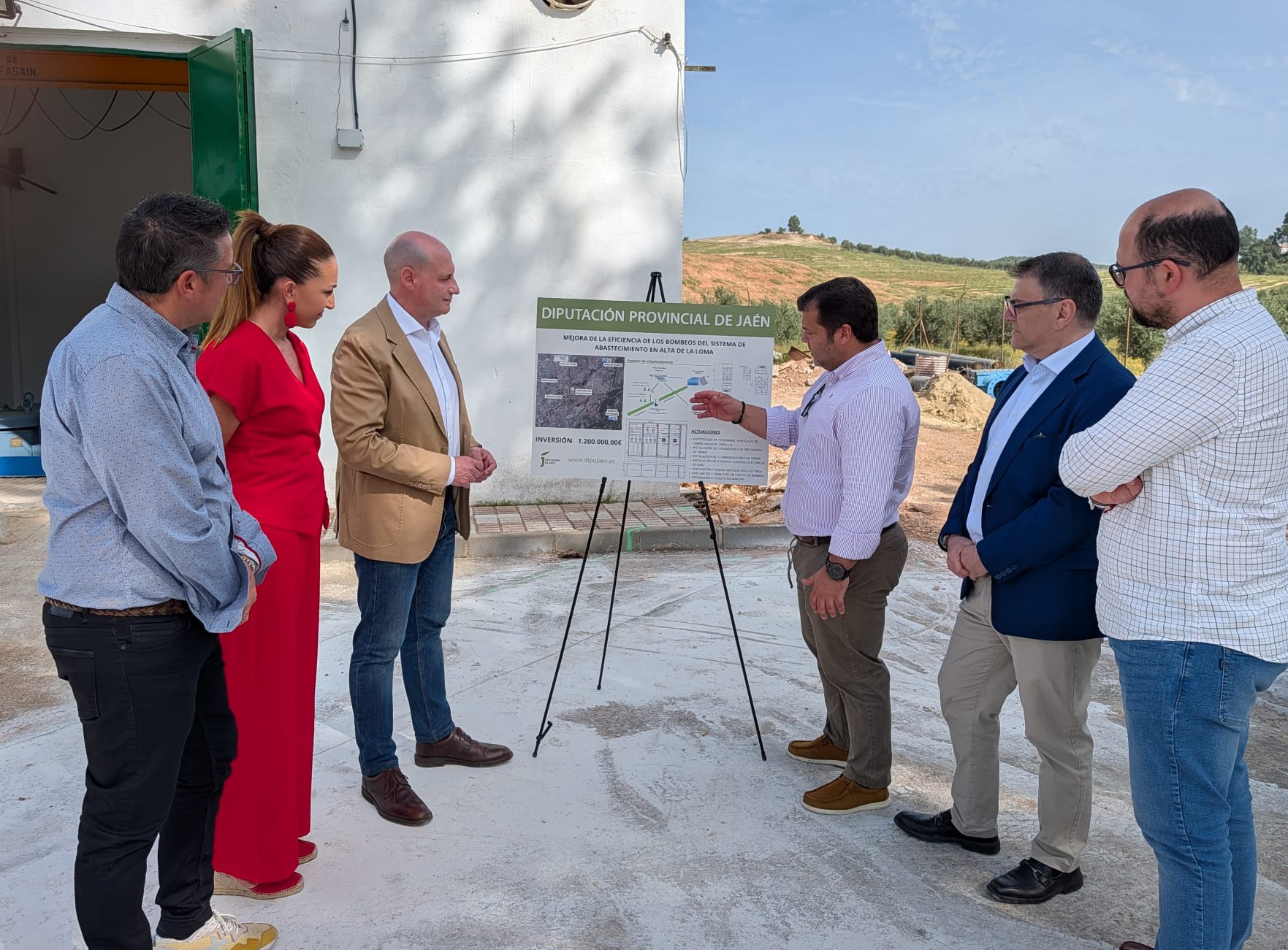 El diputado de Servicios Municipales realiza una visita técnica a las obras del sistema de abastecimiento en alta de La Loma